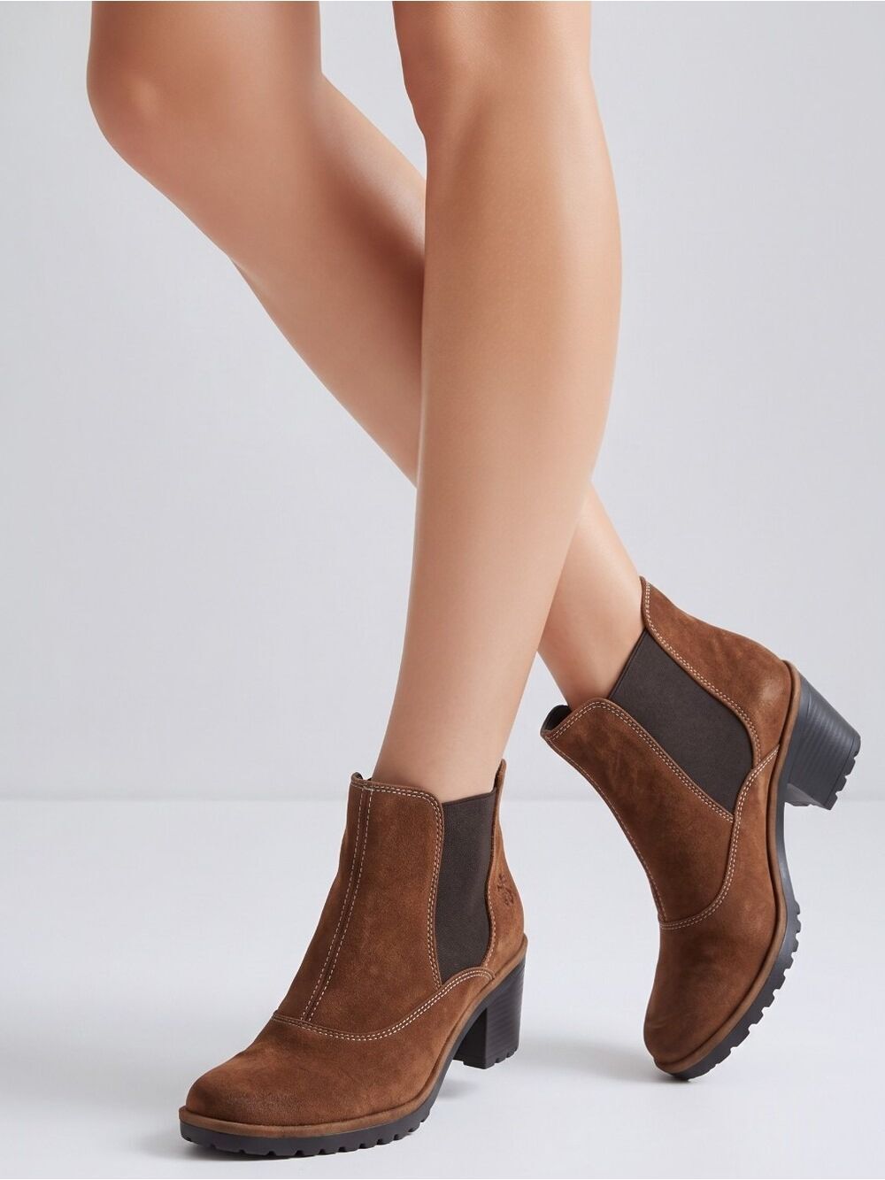 Fly London Wote Mid Heel Pull On Ankle Boot